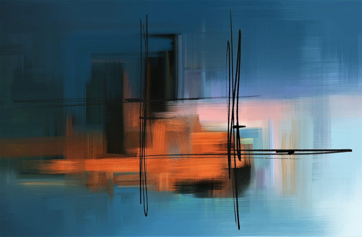 Industrial Dusk Abstract - Digital Art Download