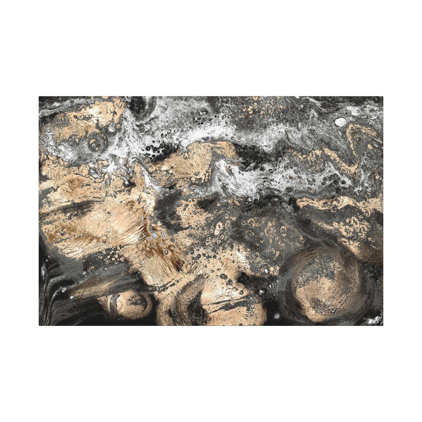 Impression tableau sur toile - Nuit Cosmique Dorée