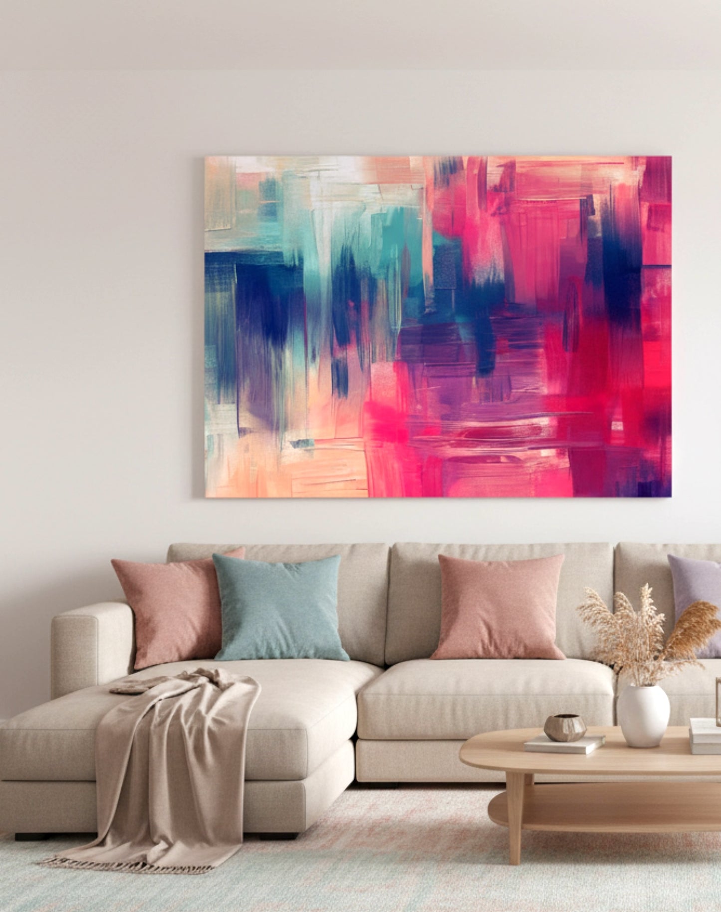 Marée Abstraite Cramoisie