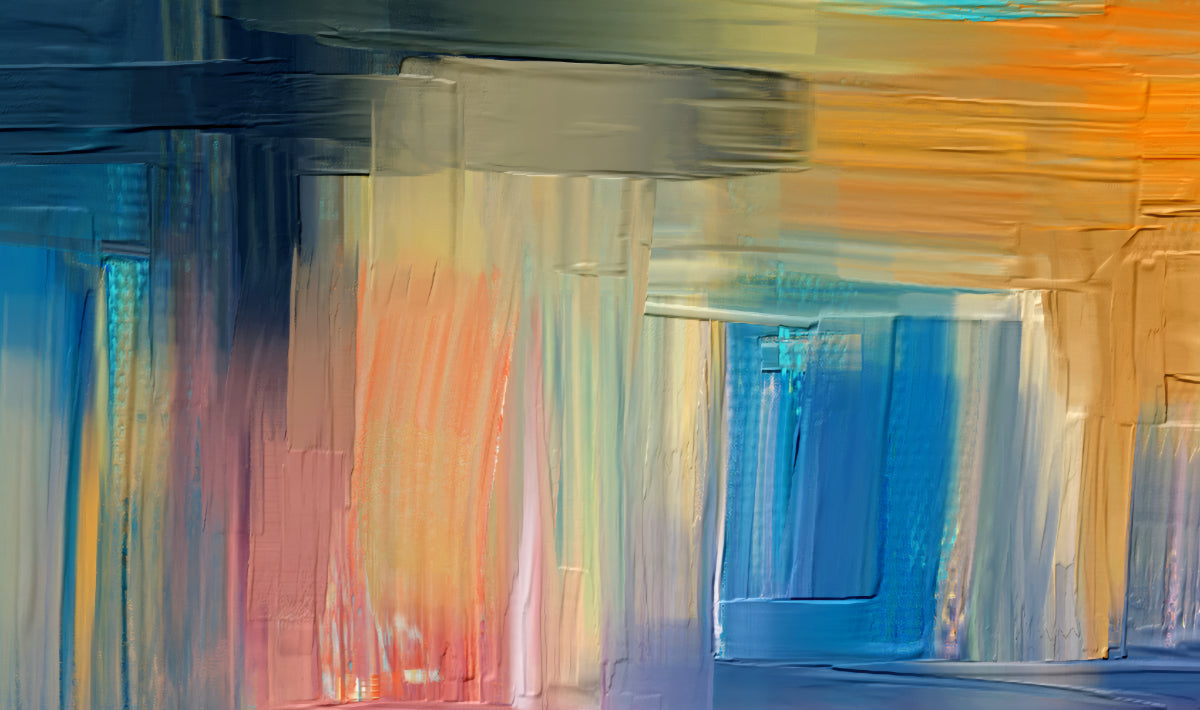 close up canvas summer abstraction painting print